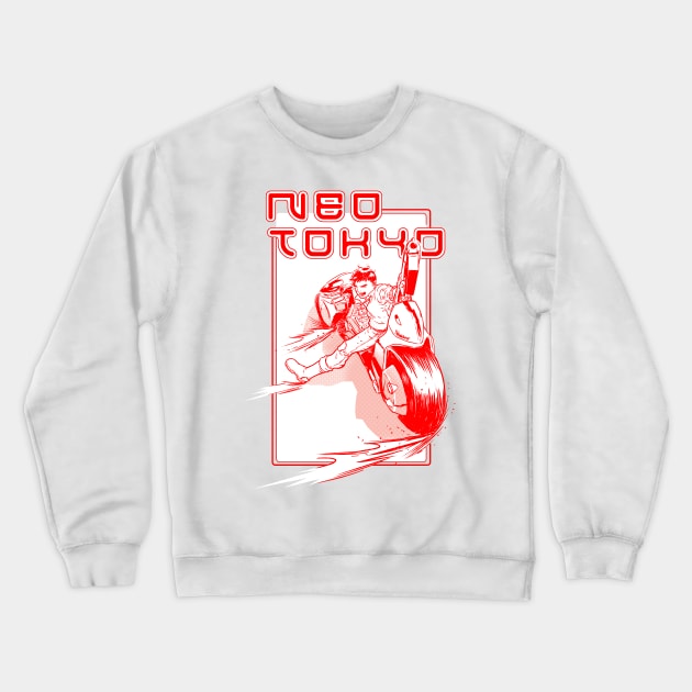 Neo Tokyo - duo tone Crewneck Sweatshirt by peyi_piye